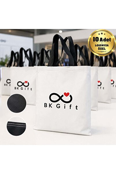 Bk Gift مجموعة مطبوعة خاصة بشعارك تتكون من 10 قطع من أكياس القماش ذات المقبض ...
