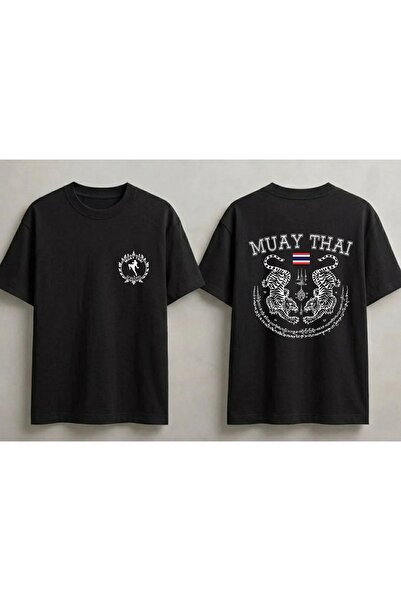 SVART WEAR Μπλουζάκι Unisex Oversize με στάμπα Muay Thai, 100% βαμβακερό