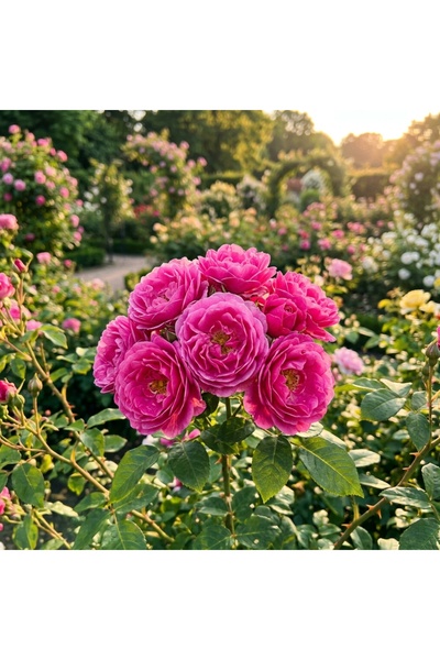 Bloom & Sow Seed 100 بذرة من ورود فلوريبدوندا الوردية (ذات الزهور المتتالية) ...