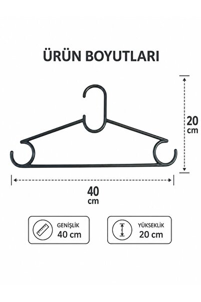LUXQEN 24 Pieces Clothes Hangers Durable Black Hangers for Shirts, T-Shirts Hanger