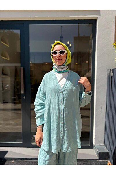 QOOQ STORE 26SS240 Elba Kadın Gömlek Mavi