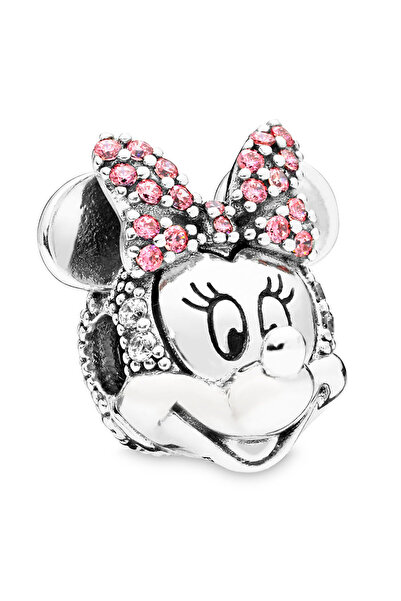 Fubena Pink Stone Polka Dot Mini Mouse Charm