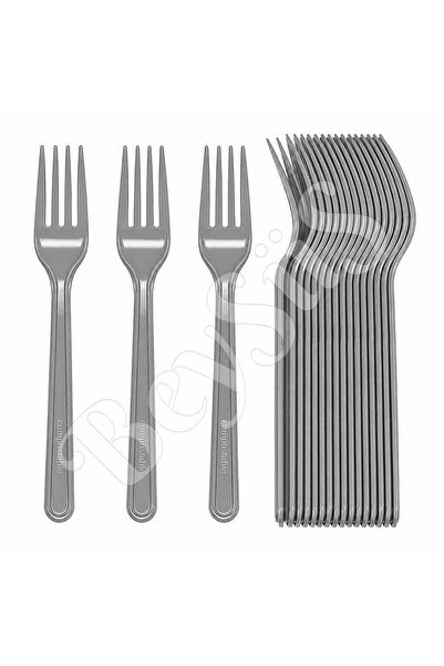 BeySüS Party Forks Luxury Plastic Silverware 24 Pieces