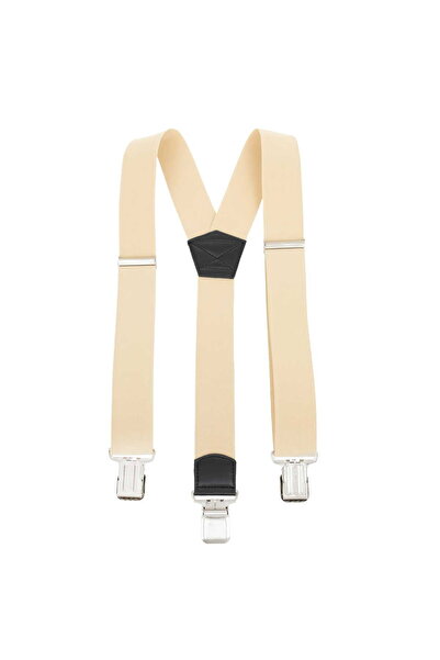 TOPGAL Bretele late și rezistente de 4 cm, netede, ecru