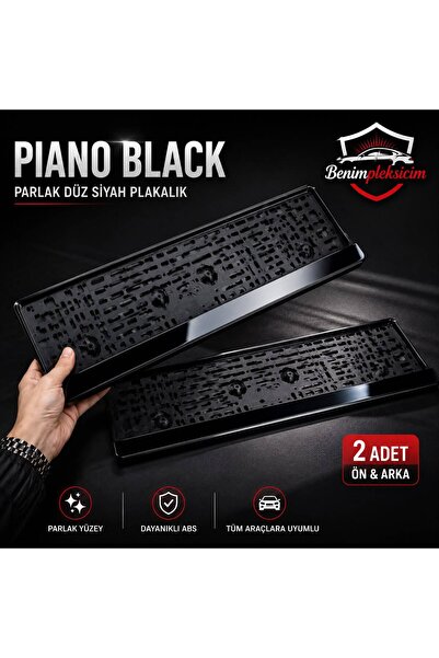 BENİM PLEKSİCİM Benimpleksicim Piano Black Düz Siyah Plakalık | Parlak Siyah ...
