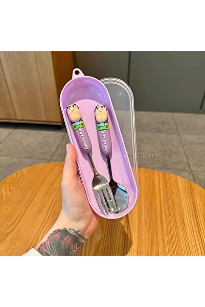 Choice16 Bandai G Toy Story 5 Spoon Fork Cutlery Set Woody Buzz Lightyear Jes...