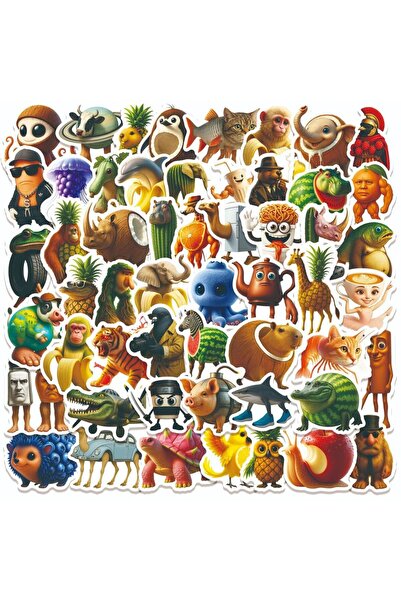 Choice 60pcs 60Pcs Italian Brainrot Stickers Tung Tung Tung Sahur Decals Funn...