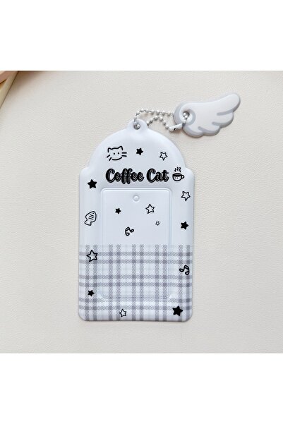Choice white PVC Card Holder Angel Wings Card Case Cute 1 Inch Photocard ID S...
