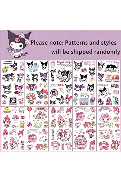 Choice1 10jian Sanrio Kuromi Temporary Tattoos,Cute Cartoon Waterproof & Long...