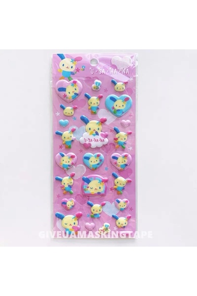 Choice ملصقات فقاعية ثلاثية الأبعاد جديدة من Usahana Sugarbunnies، ملصقات تزي...