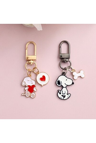 Choice Bandai Snoopy-AB Snoopy Creative Cute Cartoon Metal Keychain Personali...