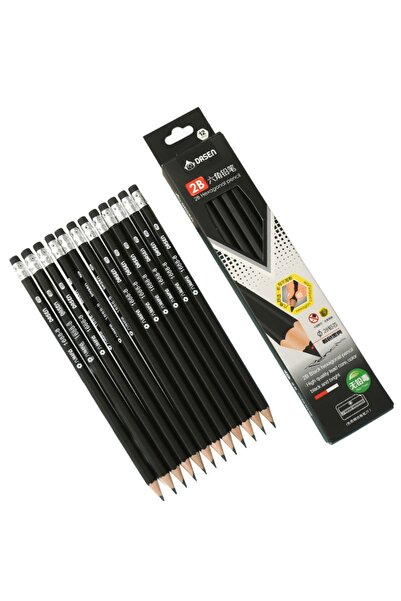 Choice 12 قلم رصاص 2B مع ممحاة في الأعلى، أقلام رصاص سوداء من خشب الباسوود لل...
