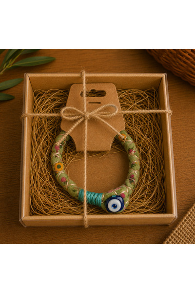 Librapera Concept Green Evil Eye Beaded Bohemian Ethnic Bracelet