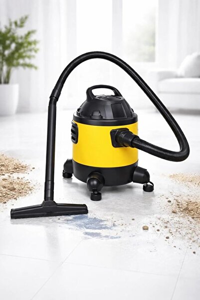 Denx DX2910 High Power Vacuum Cleaner – 1400W, 20L Capacity, 3m Cord – Yellow...