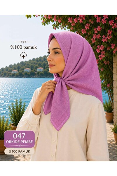 ÖZGÜRELLER وشاح مصنوع من القطن بنسبة 100%، مقاس 100×100 سم