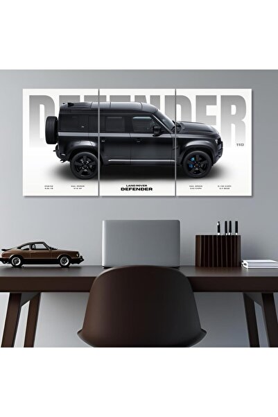 HOME MODE Land Rover Defender 110 3 Panel Canvas Wall Art | 30x40 Inches Gall...