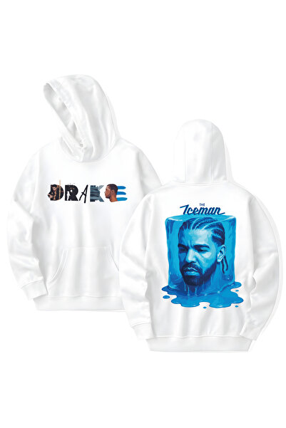 STİL-X Drake Printed Cotton Long Sleeve Hooded Sweatshirt with 3 Thread Count