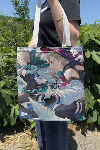 ZipZap Lyney Genshin Impact V1 Double-Sided Canvas Print Tote Bag Anime Bag