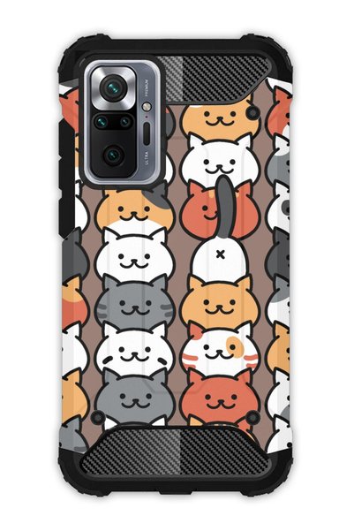 EGSTECH Redmi Note 10 Pro Case Army Tank Full Protection Anti-Shock - Nankör Cat