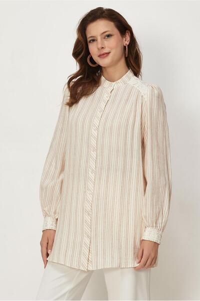 Alvina Striped Muslin Tunic 46735