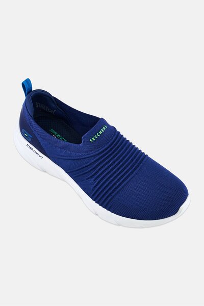 SKECHERS Women Glow Time Slip On Walking Shoes, Navy