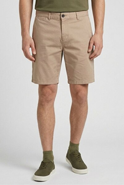 STEEL & JELLY Men Solid Chino Shorts, Tan