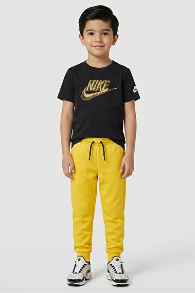 Nike Kids Boy Sportwwear Fit Short Sleeve Outdoor T-Shirt, Black