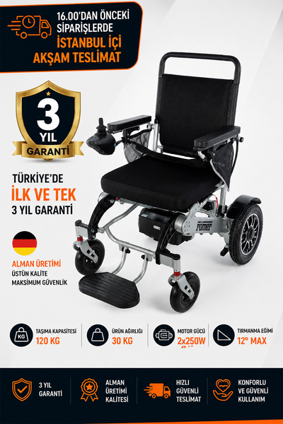 Römer R113 Otomatik Katlanabilir Uzaktan Kumandalı Akülü Tekerlekli Sandalye ...
