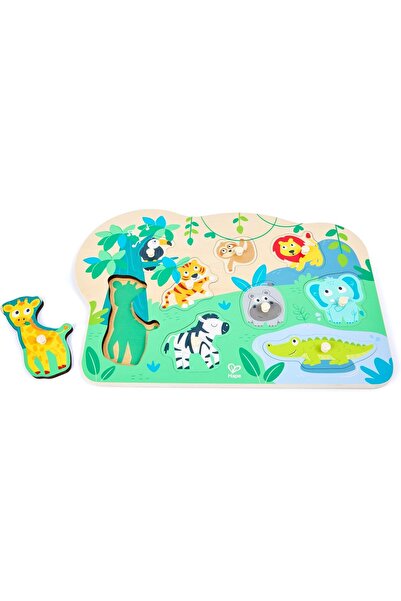 Hape Wildlife Peg Puzzle, 9 Pieces
