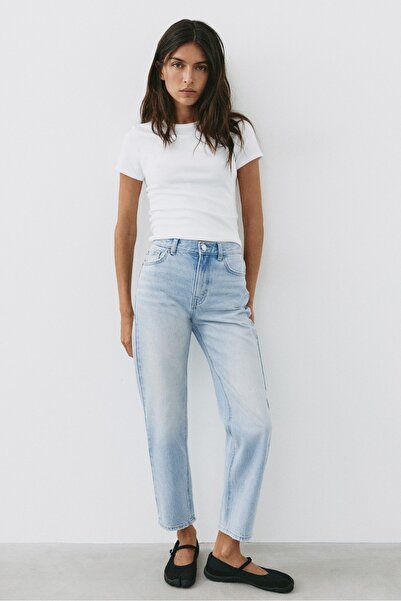 Pull & Bear Mom fit yüksek bel jean