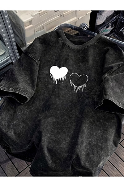 Pink Sky Unisex Oversize Vintage Washed Street Style Μόδα του δρόμου Βαμβακερ...