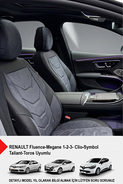 GM-DESIGN Arenza Series Luxury Car Seat Cover - (Renault Fluence-Megan1-2-3-C...
