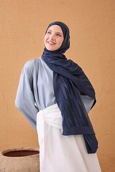 Silk Home Naia Cotton Shawl Lyra Midnight Blue