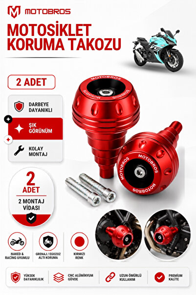 Motobros Motosiklet Koruma Takozu RKS R250 Uyumlu Motor Takozu Egsoz Koruma T...