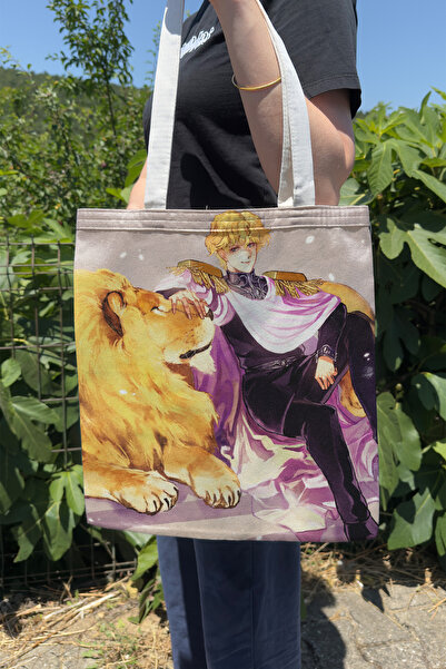 ZipZap Ginga Eiyuu Densetsu V5 Summer Winter Double-Sided Canvas Print Tote B...