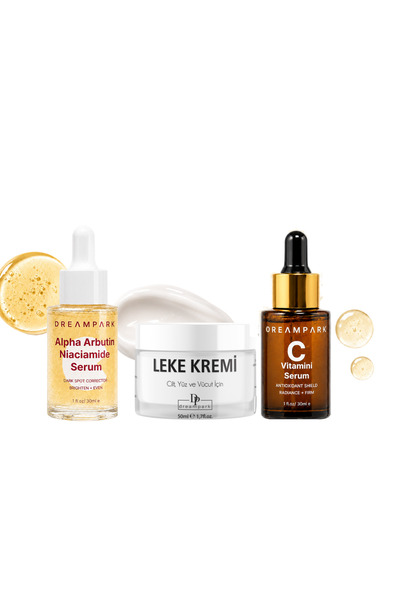 DREAMPARK Alpha Arbutin, Niacinamide ve C Vitamini Serumlu Leke Görünümü Karş...