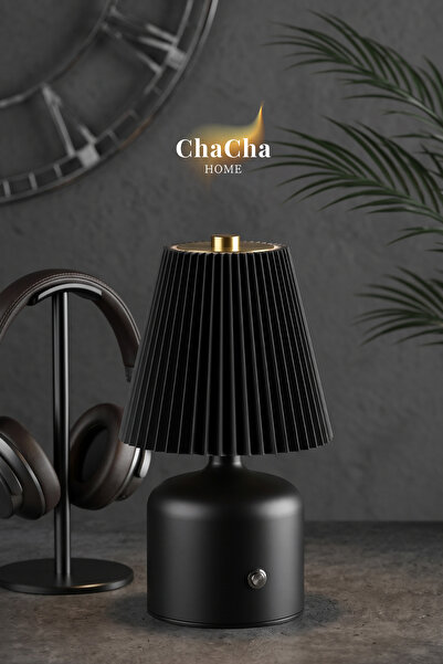 ChaCha Home Lumina Plissé Dokunmatik Şarjlı Masa Lambası - Kademeli Dimmerli ...