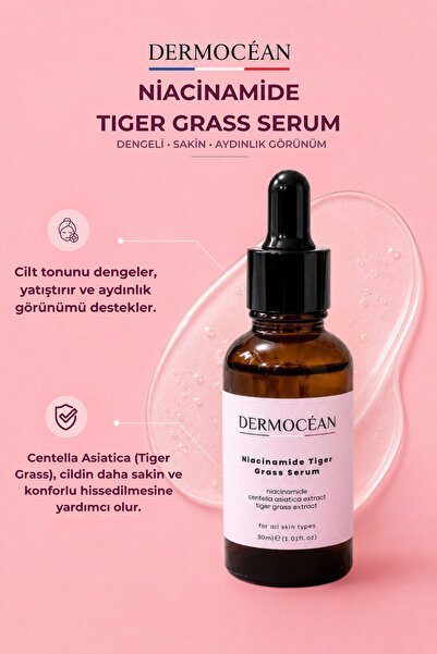 Niacinamide Tiger Grass Cilt Tonu Eşitleyici Yatıştırıcı ve Aydınlatıcı Yüz Serumu 30 ml