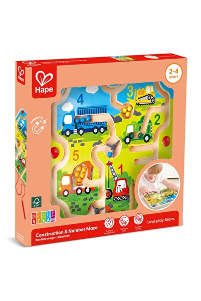 Hape Set de joaca Hape, Labirint magnetic - Constructii si numere