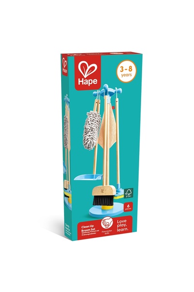 Hape Jucarie pentru copii, set Hape, Matura si suport de curatare, 6 piese