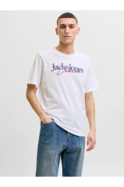Jack & Jones Men's Chest Printed Crew Neck T-Shirt - Tom