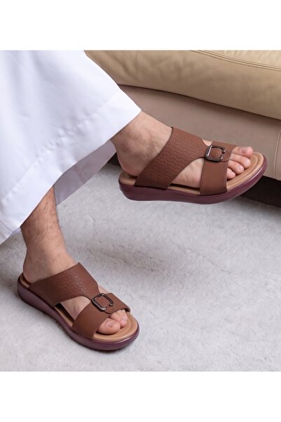 Free Walk Desert Crown Men's Arabic Sandals | Ultra-Soft Padded Footbed