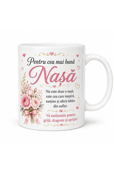 Generic Brand Cana Personalizata Cadou pentru Nasa „Pentru cea mai buna nasa”...