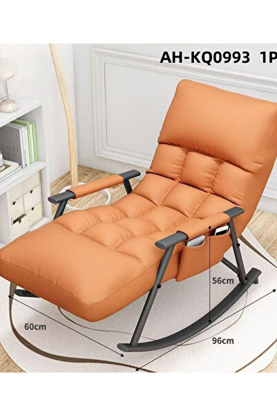 Generic Modern Orange Color Rocking Chair Recliner Features Adjustable Backre...