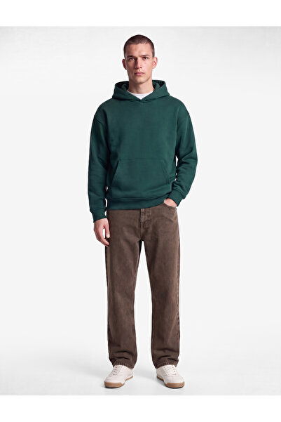 Koton Long Sleeve Oversized Hooded Sweatshirt with Pockets