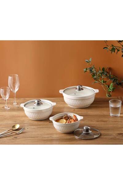 Dove 3-Piece Porcelain Soup Bowl Set With Glass Lid White/Silver; Small Bowl ...