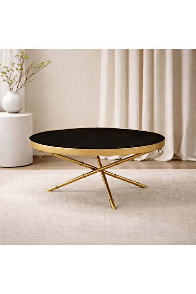 Roots Furniture Gold Cane Coffee Table