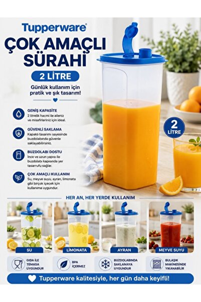Tupperware Çok Amaçlı Sürahi 2 LT.