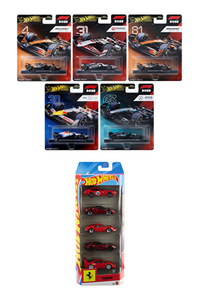 HOT WHEELS Premium HRV11 5'li Set+Ferrari JLN12 5'li Paket