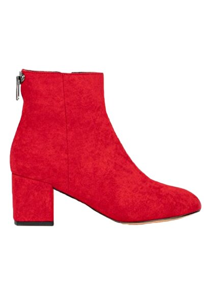 OEM Botine Chesy accesorizate cu fermuar la spate,nuanta de rosu
